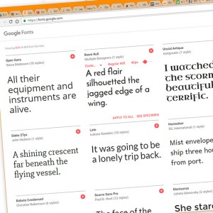 Useful Google Webfonts for your Web Design Projects