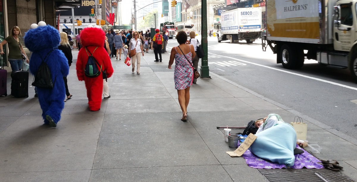 Woman on the street in New York